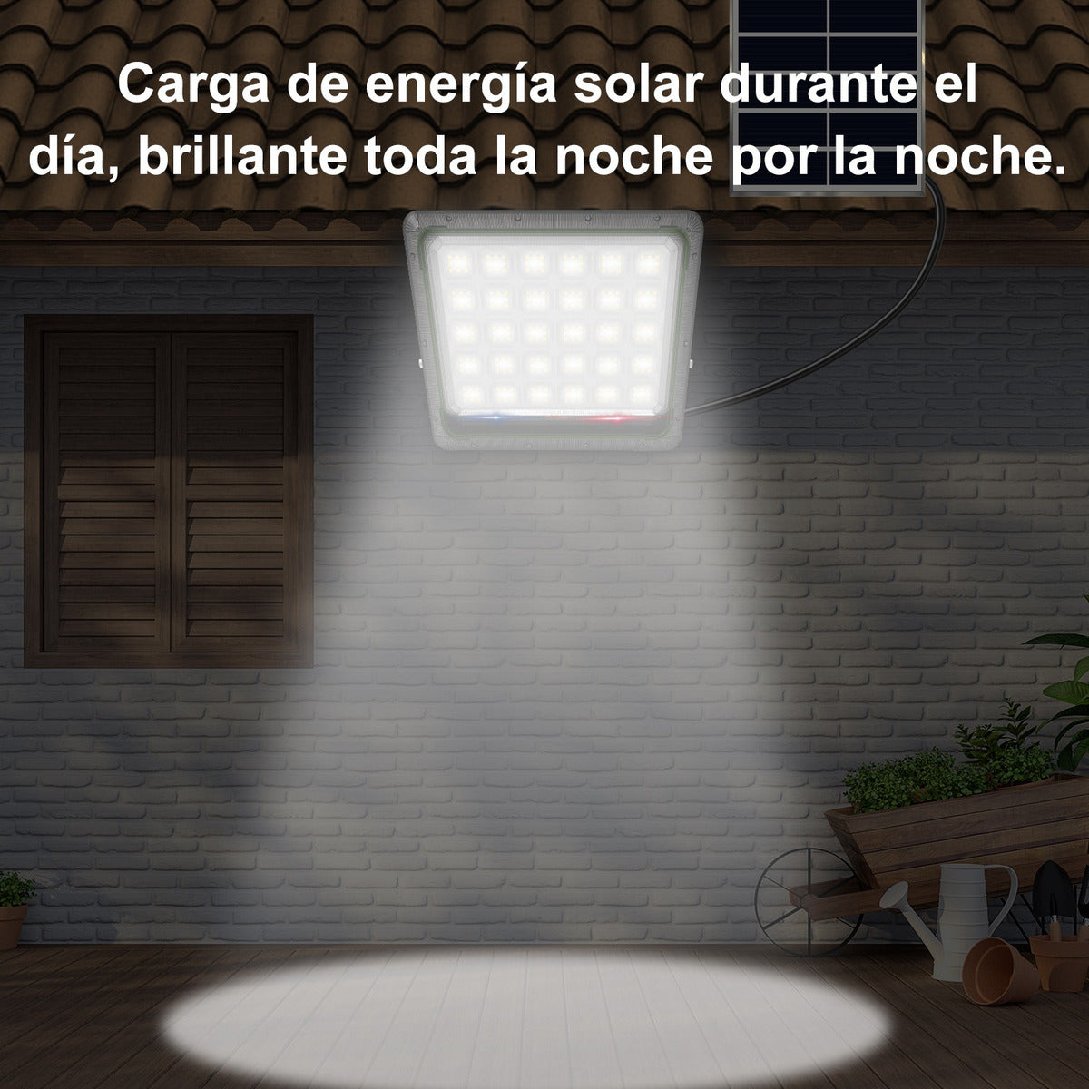 Reflector Solar 100W 6500mAh con Panel solares para intemperie IP67 MOR-100X - Imagen 3