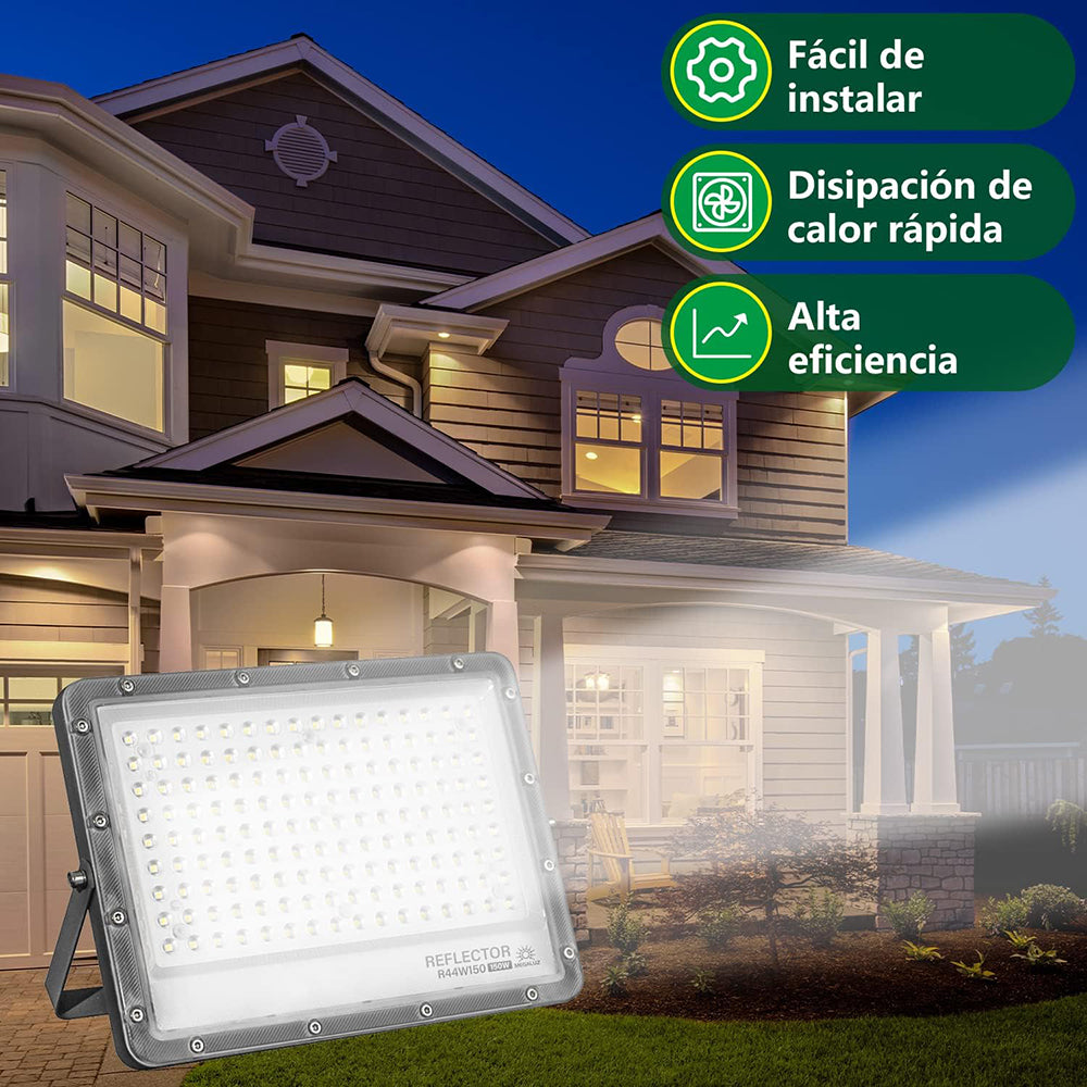Reflector Solar 100W 6500mAh con Panel solares para intemperie IP67 MOR-100G - Imagen 4