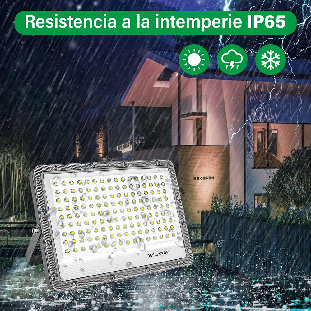 Reflector Solar 100W 6500mAh con Panel solares para intemperie IP67 MOR-100G - Imagen 6
