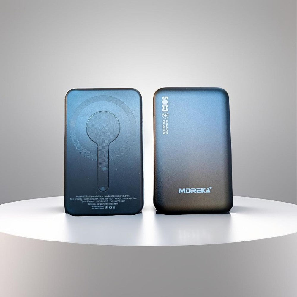 Power Bank Moreka K095 10000mAh 22.5W cables C USB Lightning y Micro USB - Imagen 12