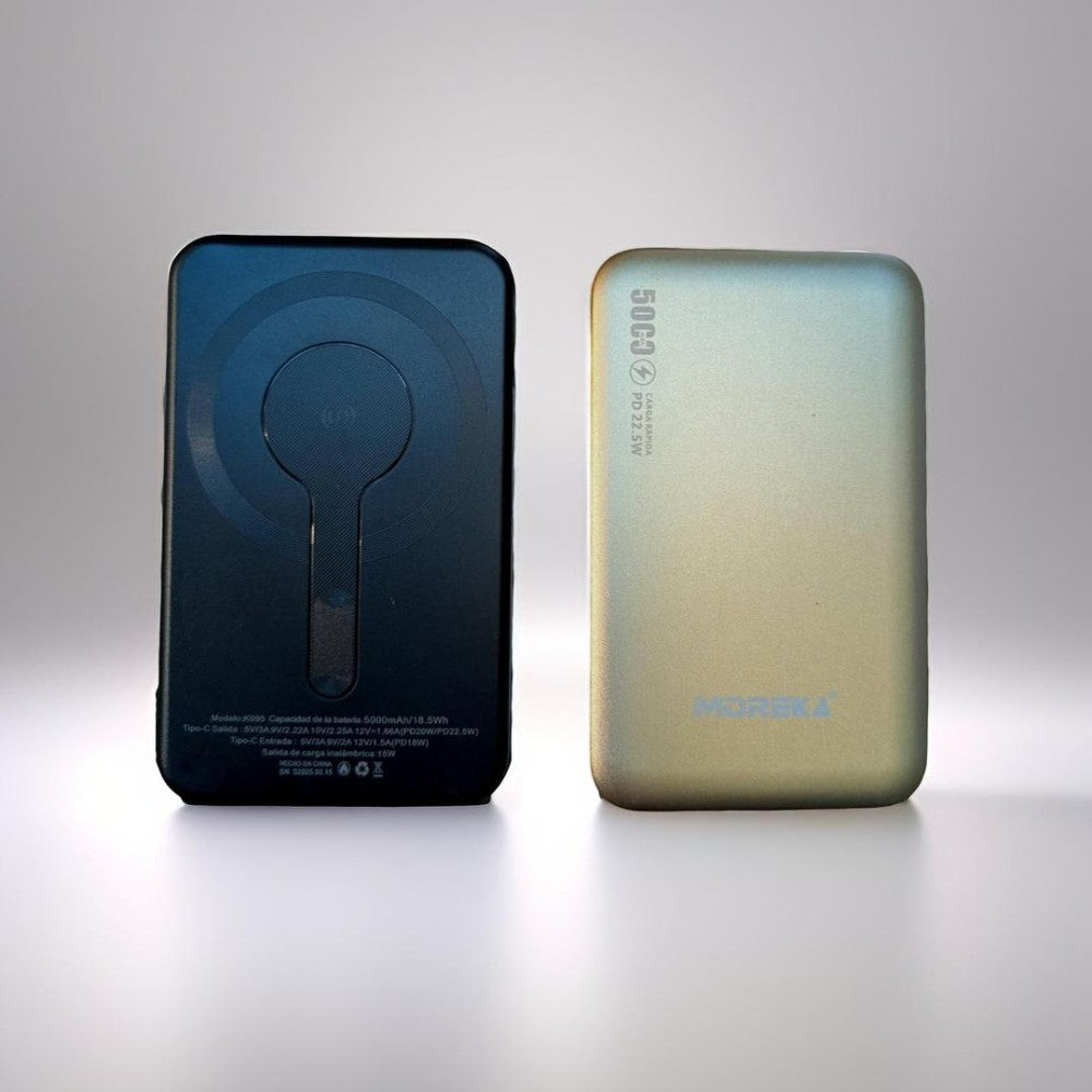 Power Bank Moreka K095 10000mAh 22.5W cables C USB Lightning y Micro USB - Imagen 9