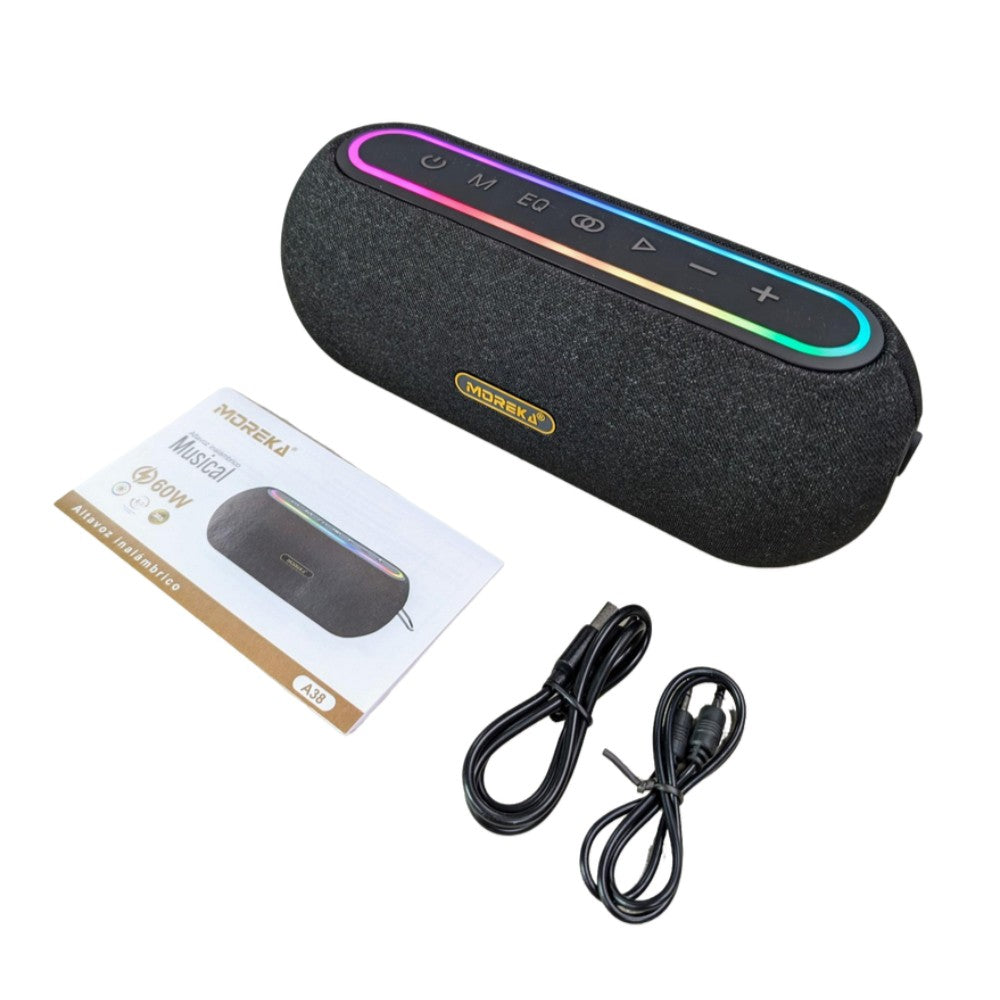 Bocina Moreka A38 60W 6000mAh 5-6 hrs de bateria Bluetooth - Imagen 9