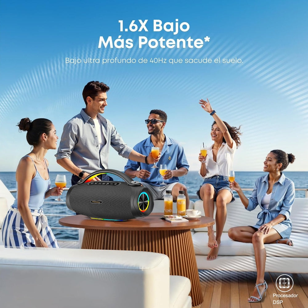 Bocina Moreka A36 120W 8000mAh 6-8 hrs de bateria Bluetooth - Imagen 3