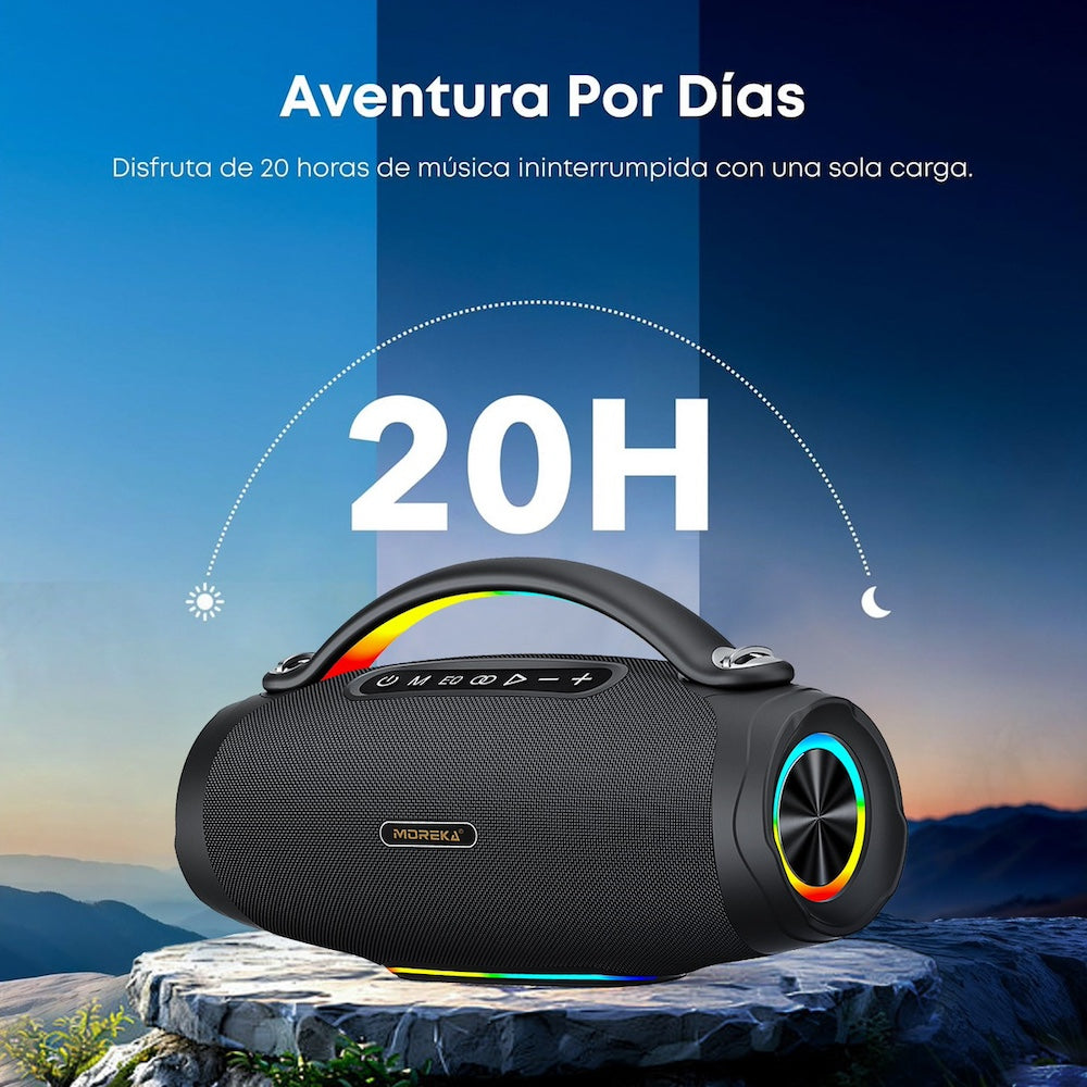 Bocina Moreka A36 120W 8000mAh 6-8 hrs de bateria Bluetooth - Imagen 4
