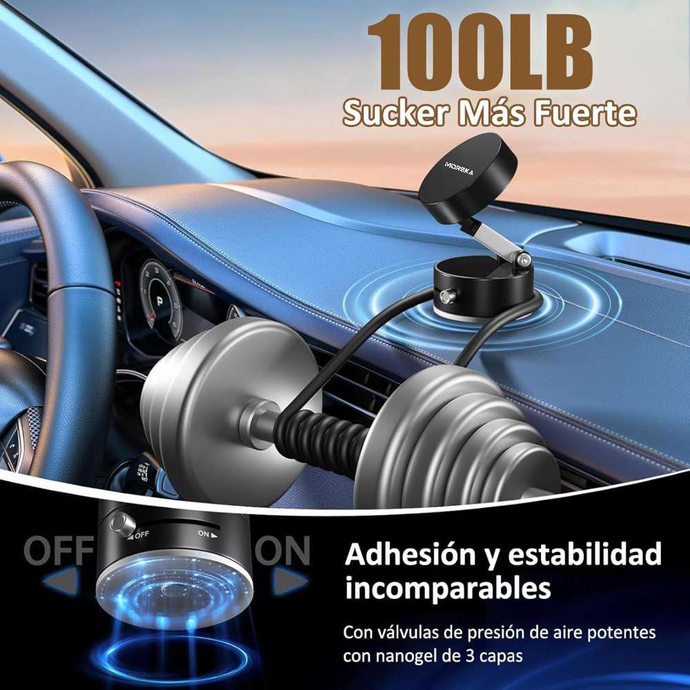 Soporte para Celular succión al vacío Magnético Moreka ZJ-008 - Imagen 3