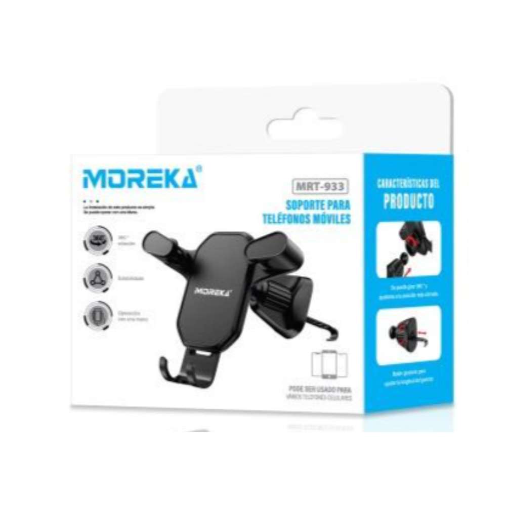 Soporte Automóvil Rendija Ventilación Rotación 360° Moreka Modelo MRT-933 - Imagen 2