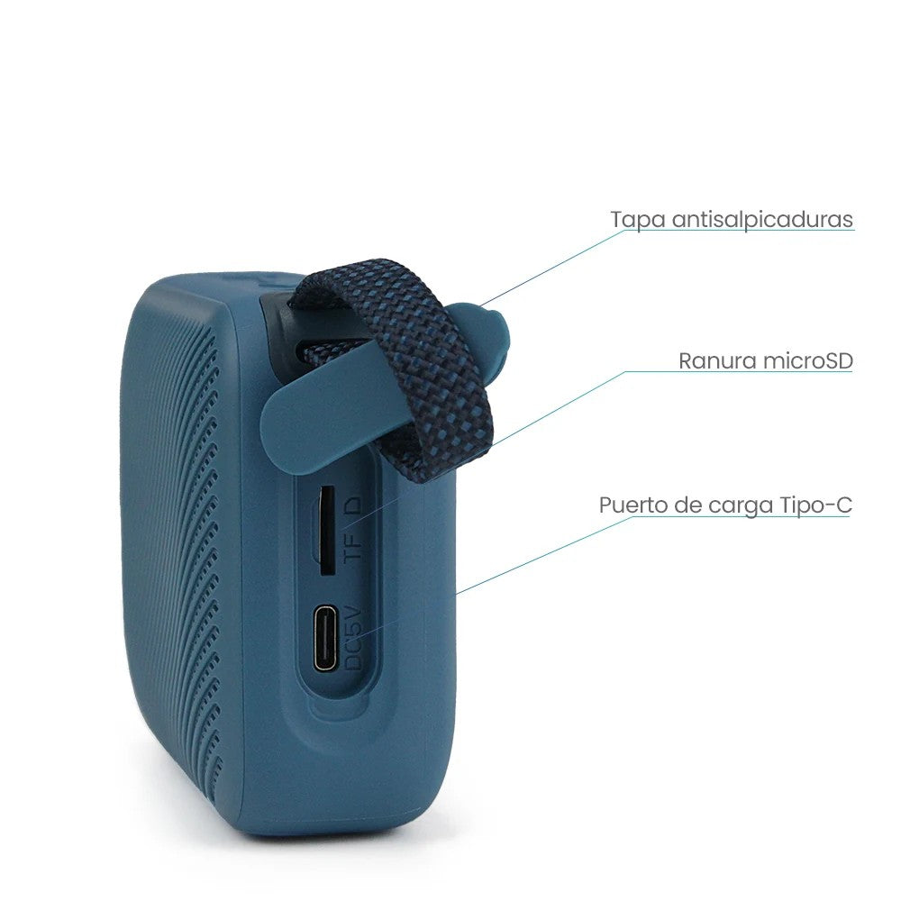 Mini Bocina Fol 5W 10000mAh Bluetooth recargable, USB TWS S198 - Imagen 6