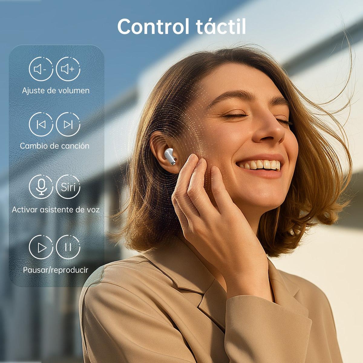 Audífonos L42 Cancelación Ruido Audífonos 30mAh / Estuche 300mAh IPX4 G-TIDE — Bluetooth 5.3 TWS - Imagen 6