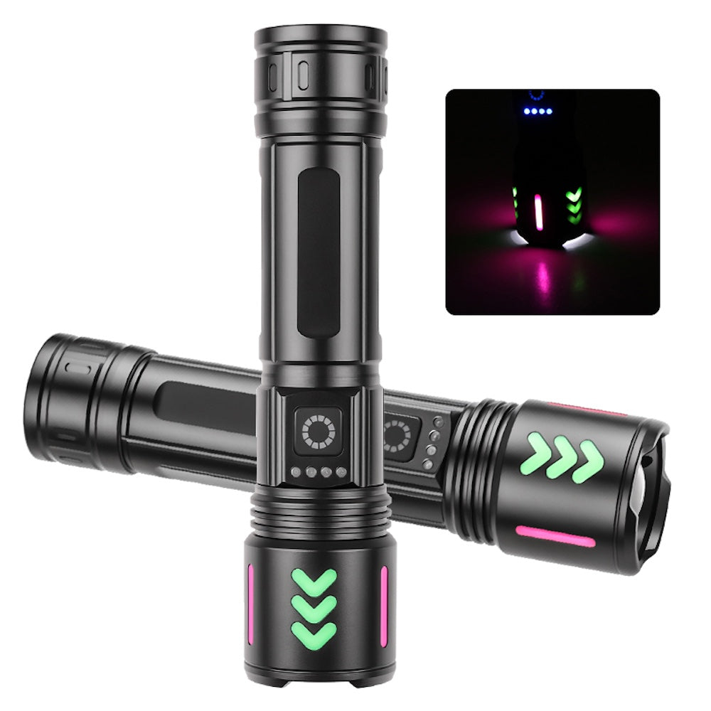 Lampara Táctica Recargable Usb Laser 20W 8800mAh / 4.2V Moreka MT-032 - Imagen 7