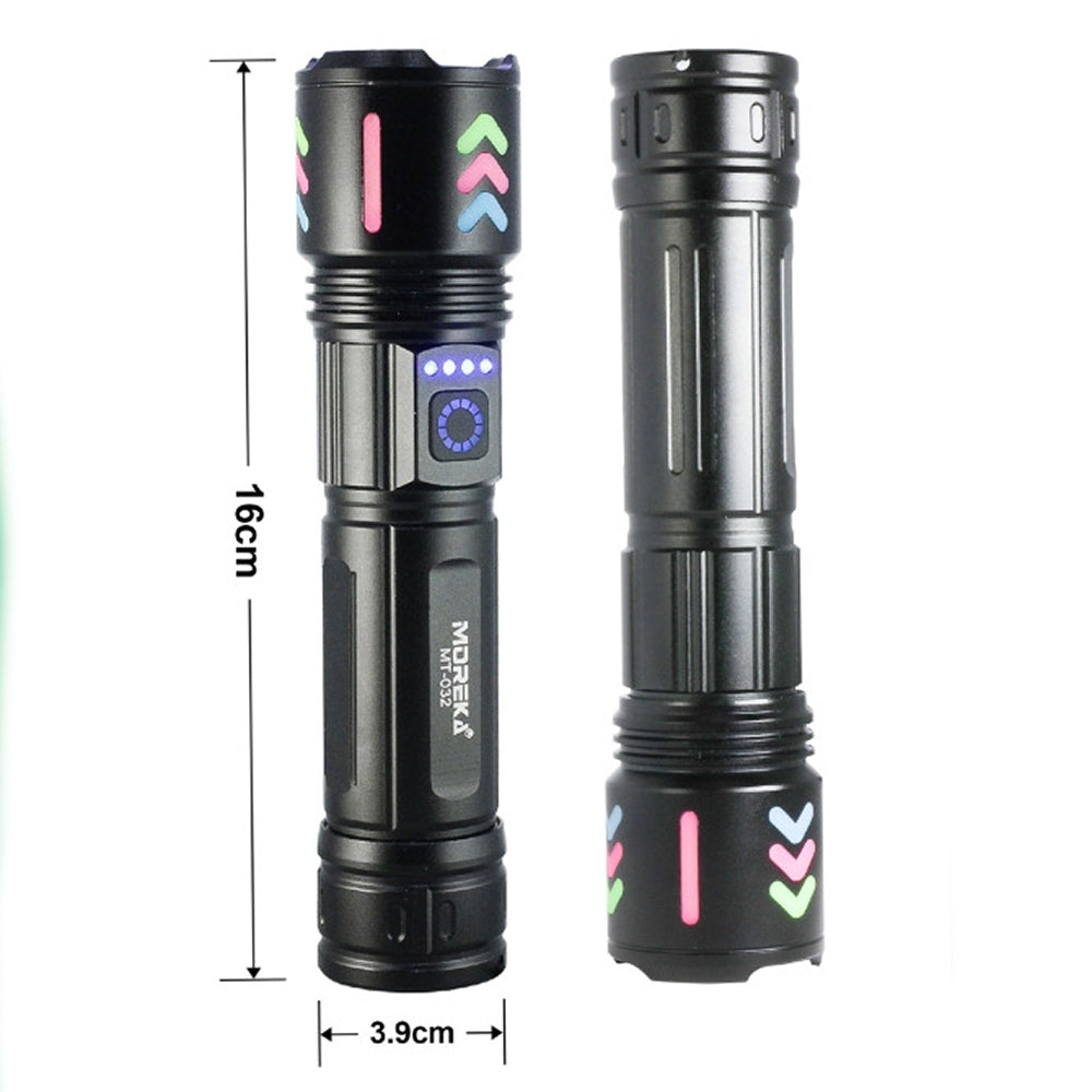 Lampara Táctica Recargable Usb Laser 20W 8800mAh / 4.2V Moreka MT-032 - Imagen 8