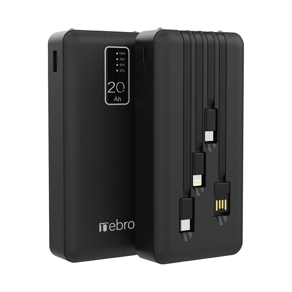 Power Bank Nebro WB-214 20000mAh 2.1A 5V incluye cables IP C V8 - Imagen 1