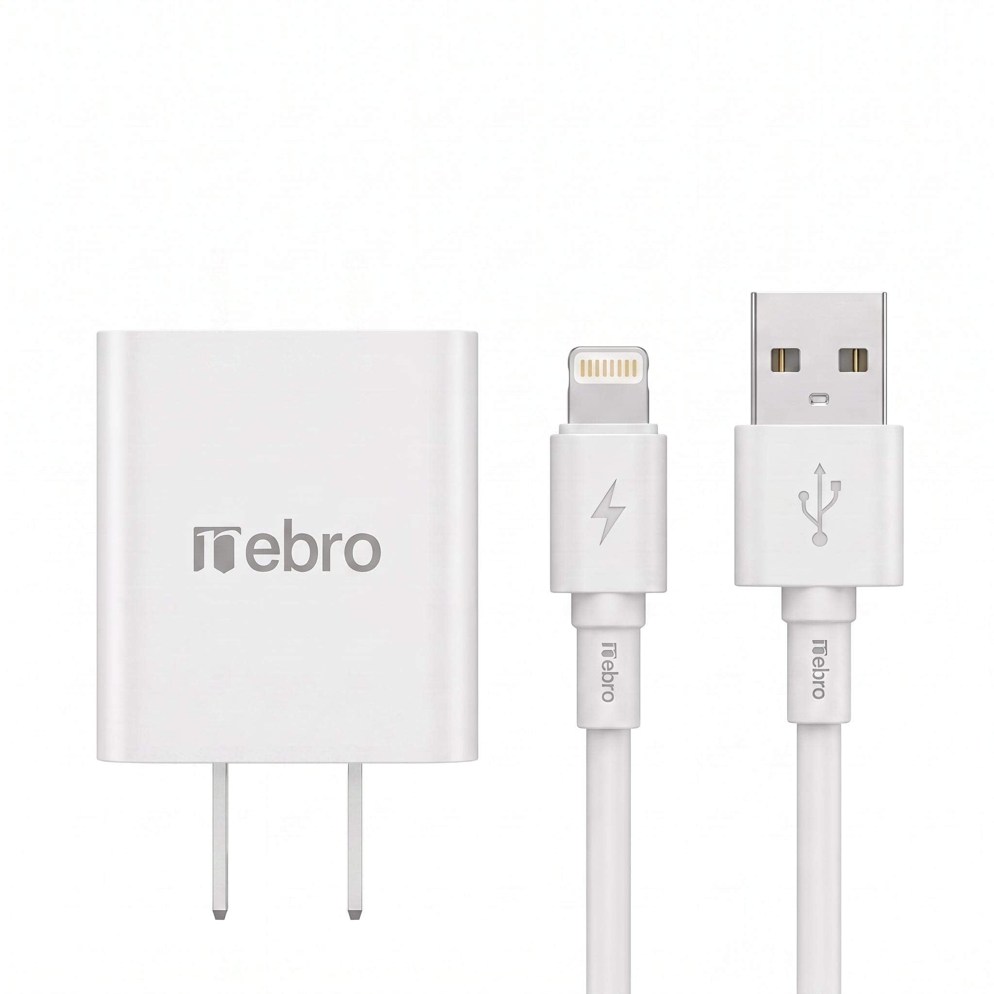 Combo de Carga Rápida Nebro VGA-008: Cubo y cable Lightning - Imagen 1