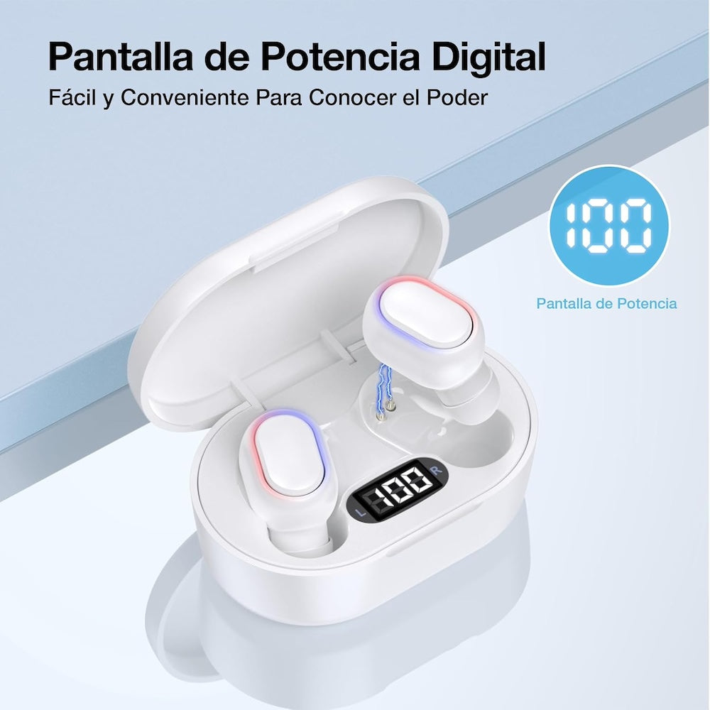 Audífonos Bluetooth 40mAh / Estuche 300mAh 25h con estuche Moreka E601 - Imagen 5