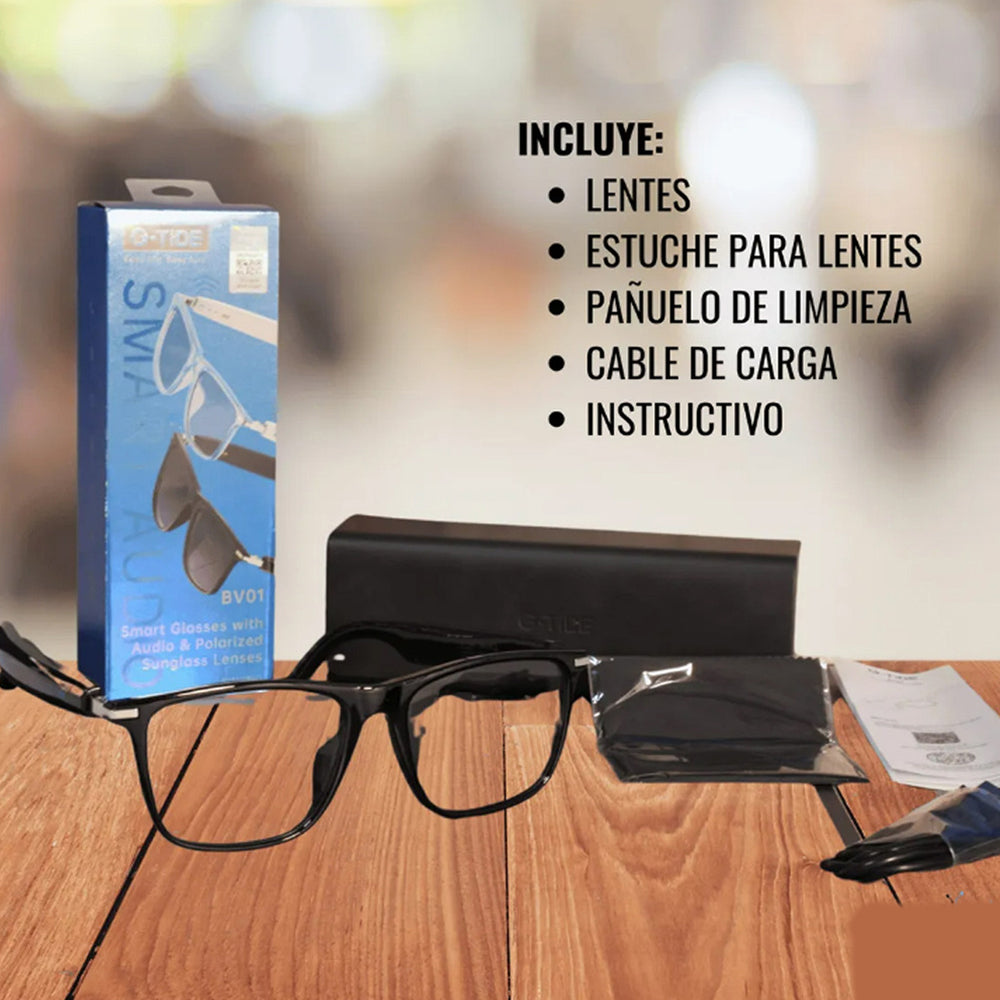 Lentes Inteligentes G-TIDE BV01 Bluetooth 90mAh Protección UV400 control táctil - Imagen 8