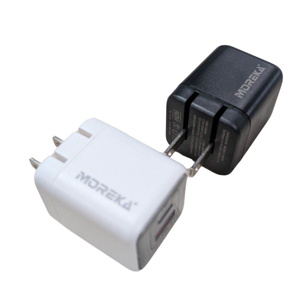 Cubo Cargador 40W 5V- 3A puertos PD20W & QC3.0 20W Clavija plegable Moreka AC112 - Imagen 4