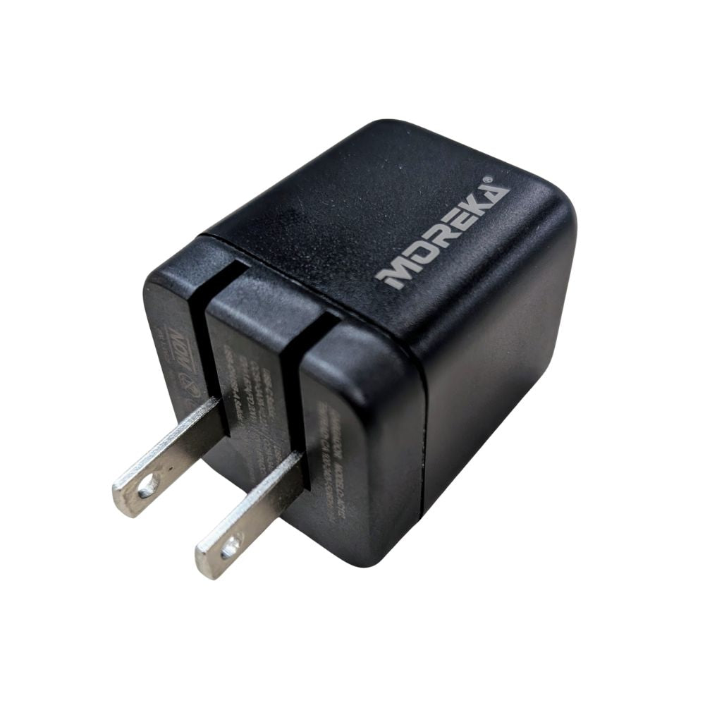 Cubo Cargador 40W 5V- 3A puertos PD20W & QC3.0 20W Clavija plegable Moreka AC112 - Imagen 6