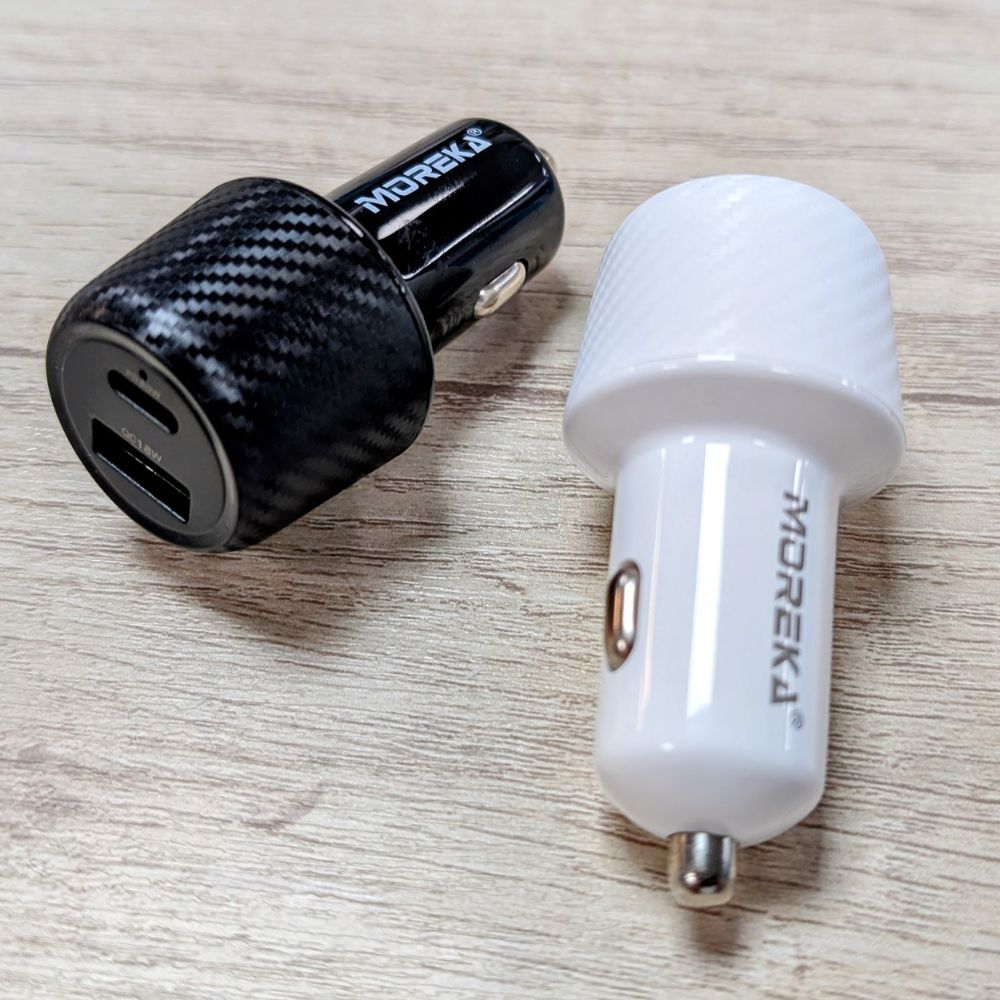 Turbo Cargador De Carro 48W PD30W QC18W Moreka CP0012 Plug In puertos USB y C - Imagen 3