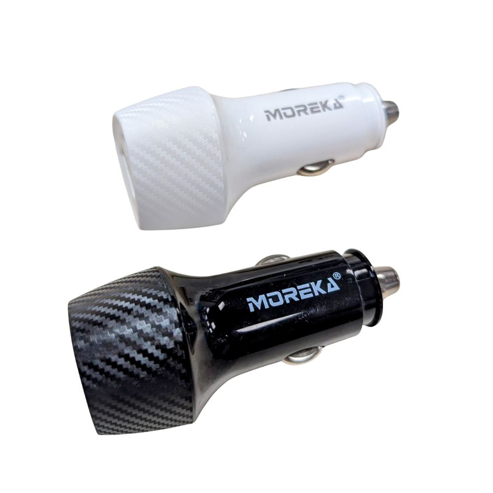 Turbo Cargador De Carro 48W PD30W QC18W Moreka CP0013 Plug In puertos USB y C - Imagen 4