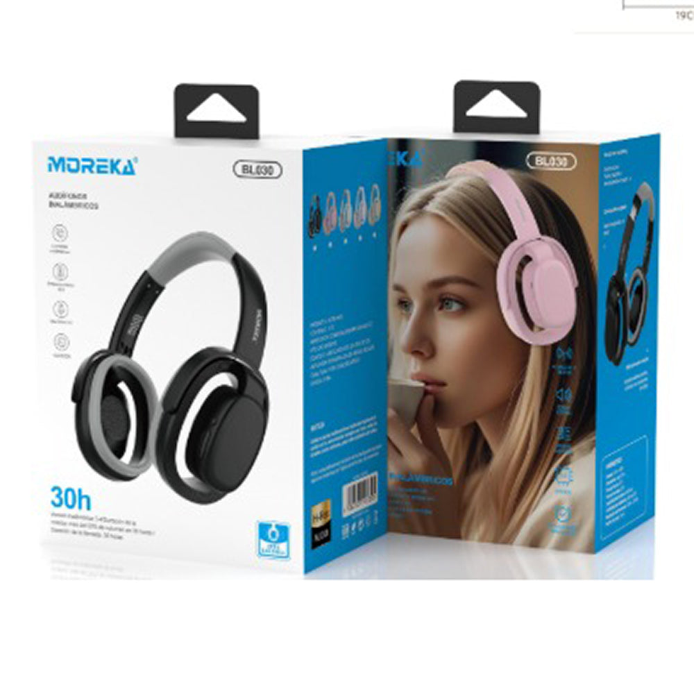Audífonos Bluetooth 5.4+EDR Moreka BL030 400mAh 40mm 30 Hrs - Imagen 15