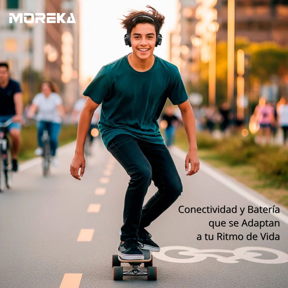 Audífonos Bluetooth 5.4+EDR Moreka BL030 400mAh 40mm 30 Hrs - Imagen 8