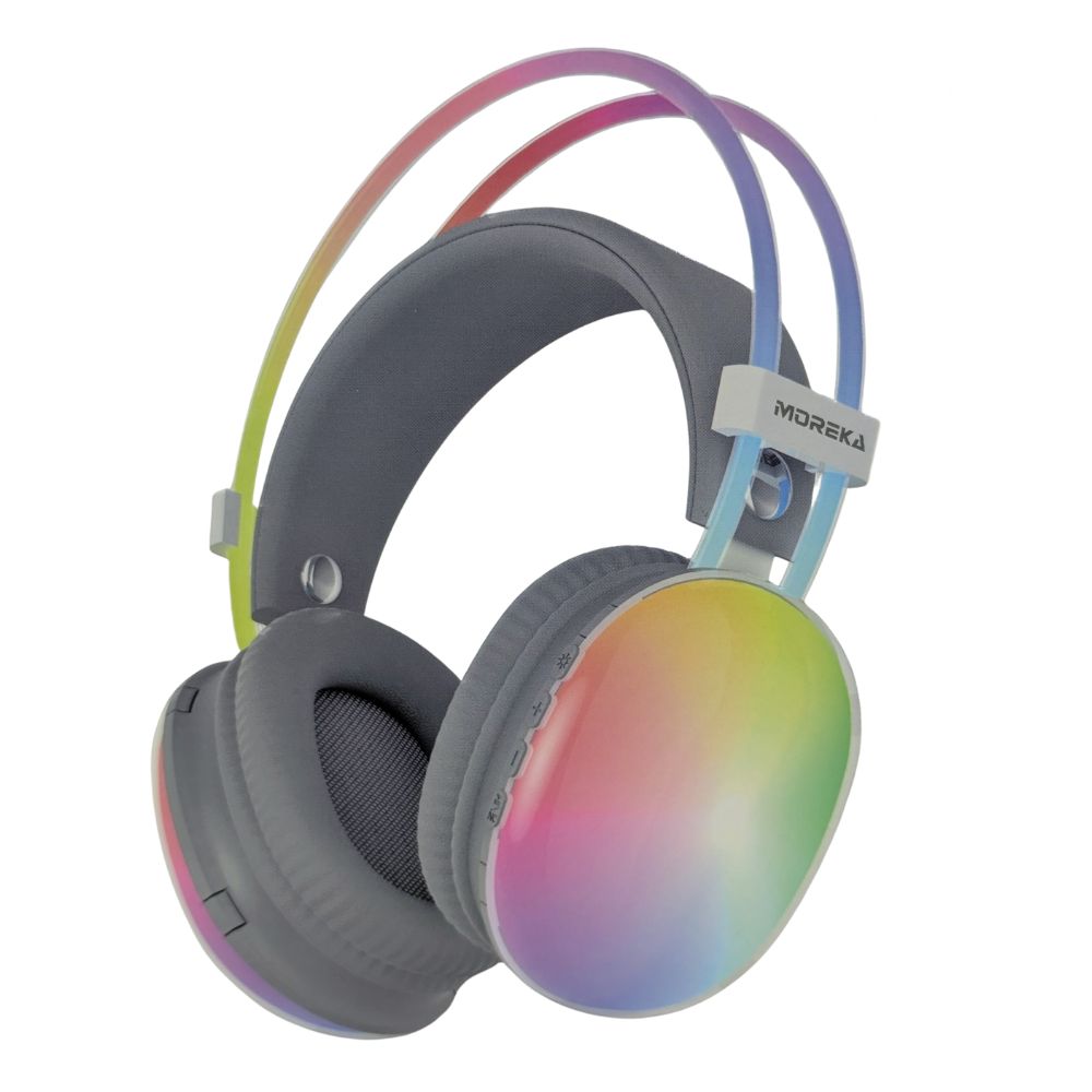 Audífonos Bluetooth 5.3 Moreka BL029 16 horas de musica iluminación RGB - Imagen 1