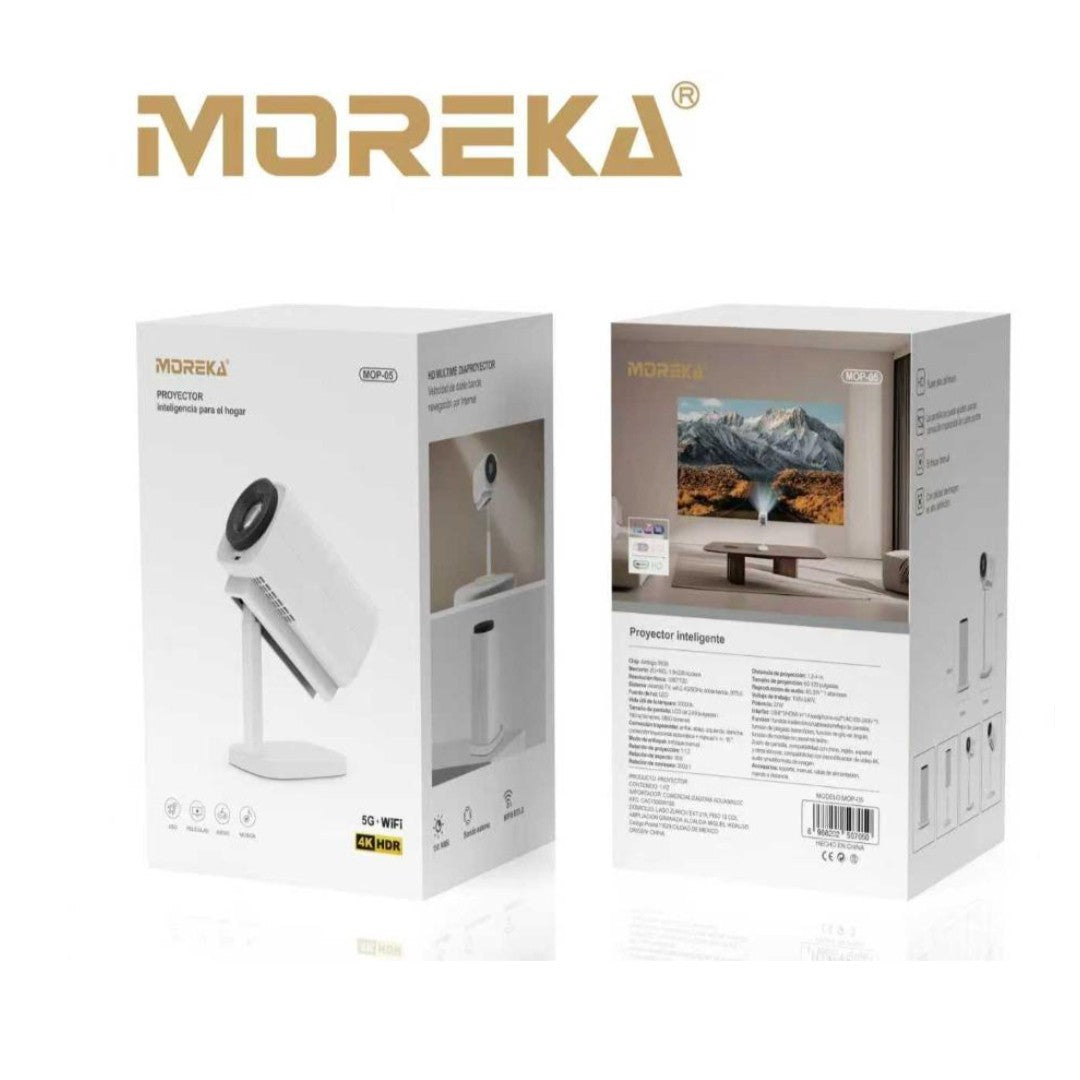 Proyector Inteligente Portátil Moreka MOP-05 FULL 4K HDR Android 11 5G Wifi con bluetooth con altura Ajustable - Imagen 11