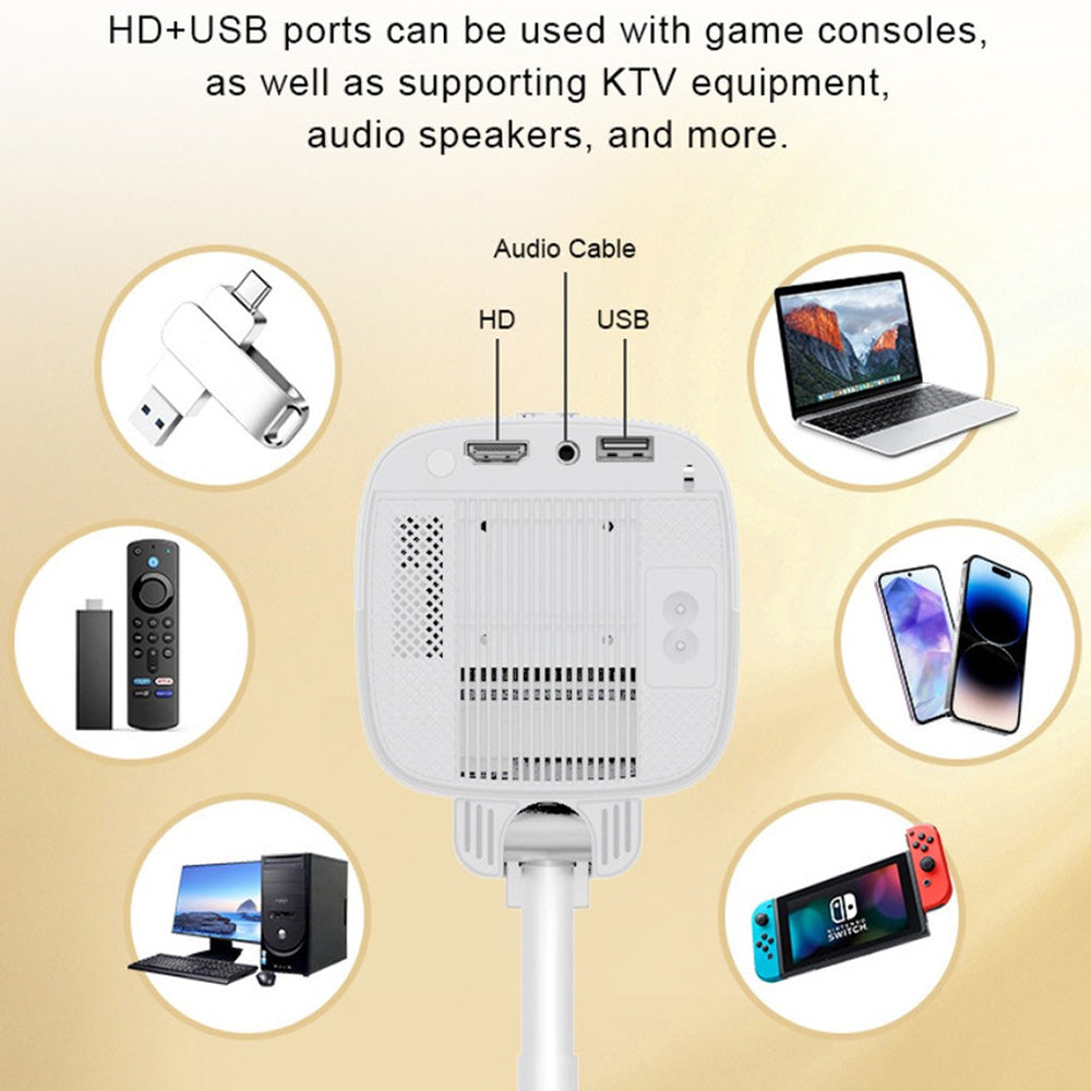 Proyector Inteligente Portátil Moreka MOP-05 FULL 4K HDR Android 11 5G Wifi con bluetooth con altura Ajustable - Imagen 4