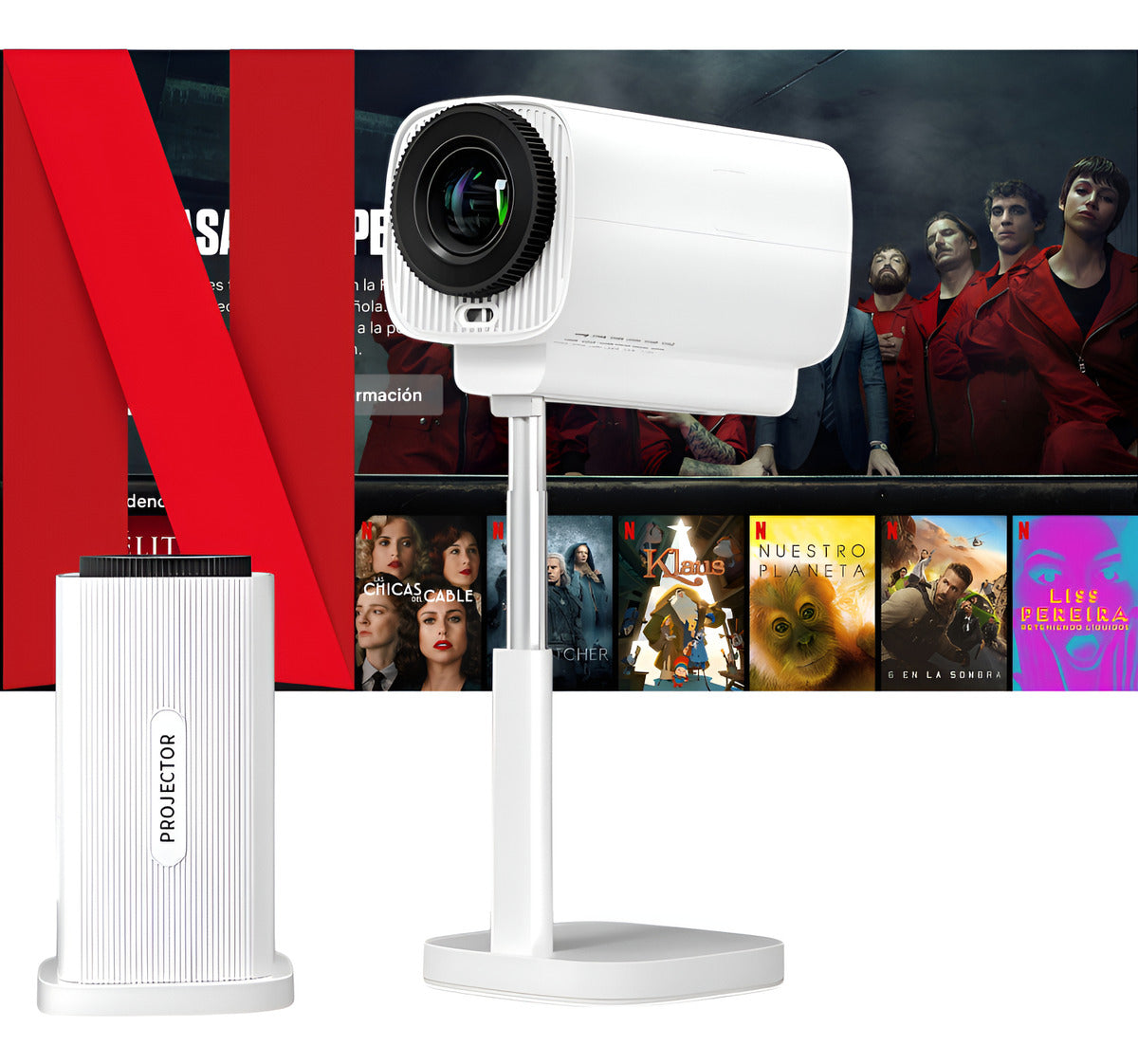 Proyector Inteligente Portátil Moreka MOP-05 FULL 4K HDR Android 11 5G Wifi con bluetooth con altura Ajustable - Imagen 5