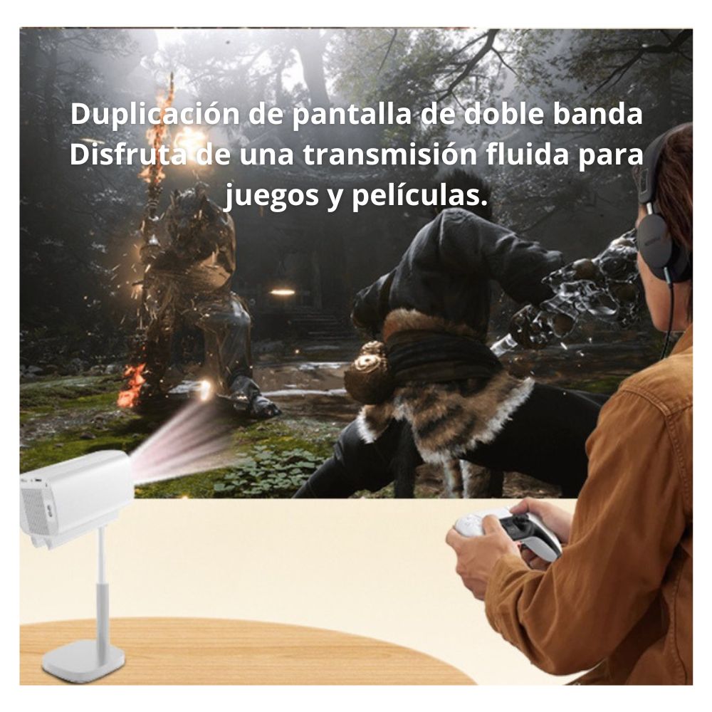 Proyector Inteligente Portátil Moreka MOP-05 FULL 4K HDR Android 11 5G Wifi con bluetooth con altura Ajustable - Imagen 6