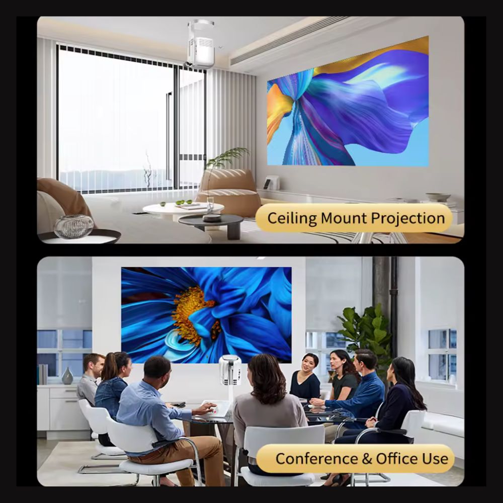 Proyector Android 11 4k Hd Wifi Smart Tv 7600 lumenes HDMI Moreka MOP-08S - Imagen 12