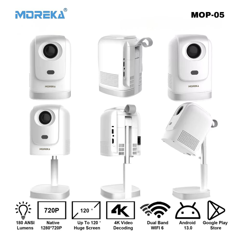Proyector Android 11 4k Hd Wifi Smart Tv 7600 lumenes HDMI Moreka MOP-08S - Imagen 6