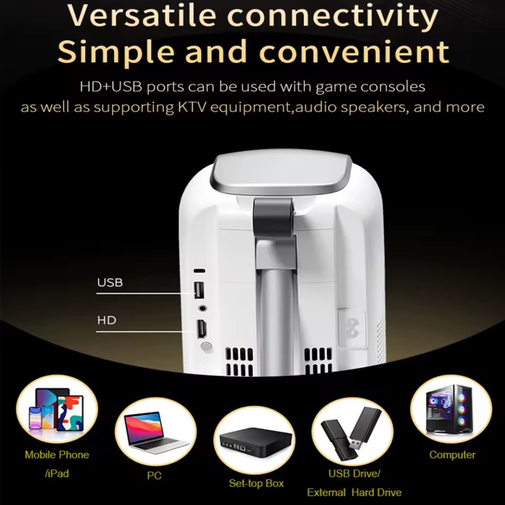 Proyector Android 11 4k Hd Wifi Smart Tv 7600 lumenes HDMI Moreka MOP-08S - Imagen 9