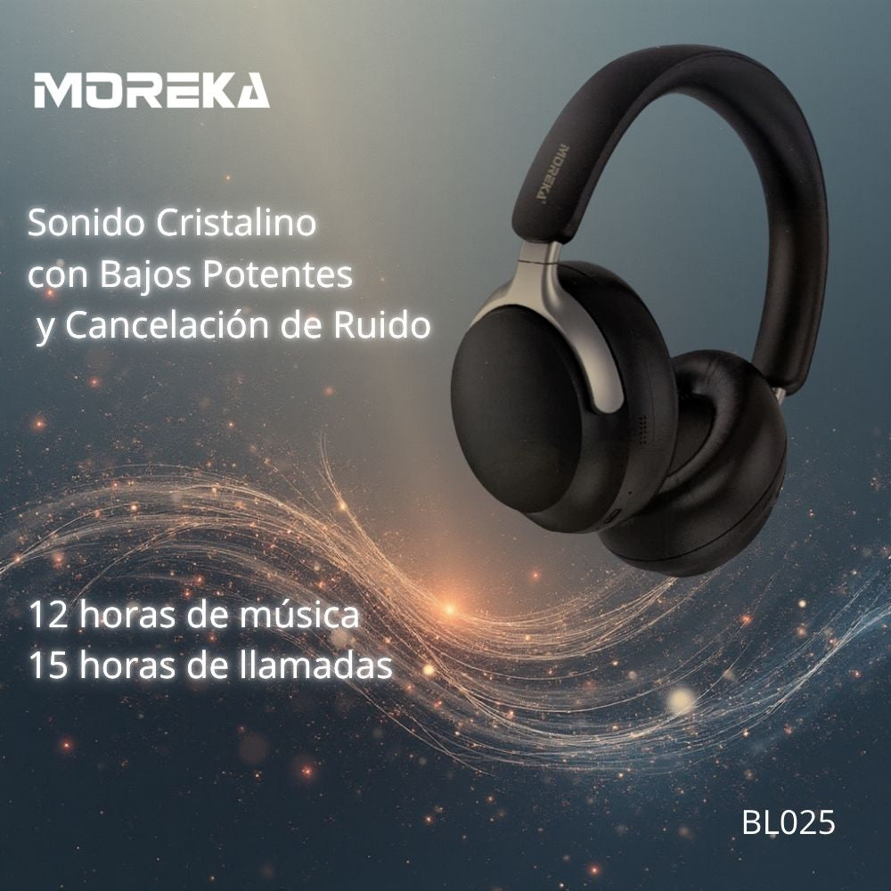 Audífonos Bluetooth V5.4 Moreka BL025 200mAh - Imagen 2