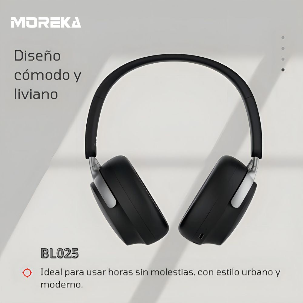 Audífonos Bluetooth V5.4 Moreka BL025 200mAh - Imagen 3