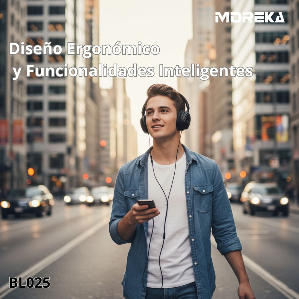 Audífonos Bluetooth V5.4 Moreka BL025 200mAh - Imagen 4