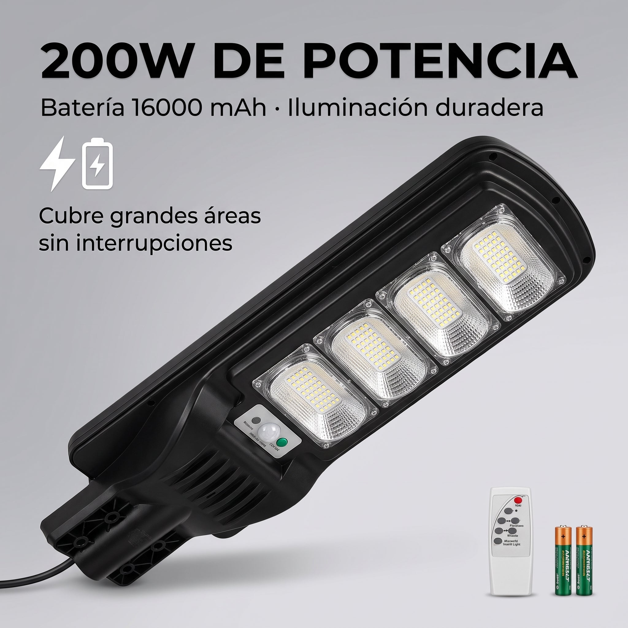 Luminaria Suburbana Alumbrado Solar Moreka MS-E200W - Imagen 2