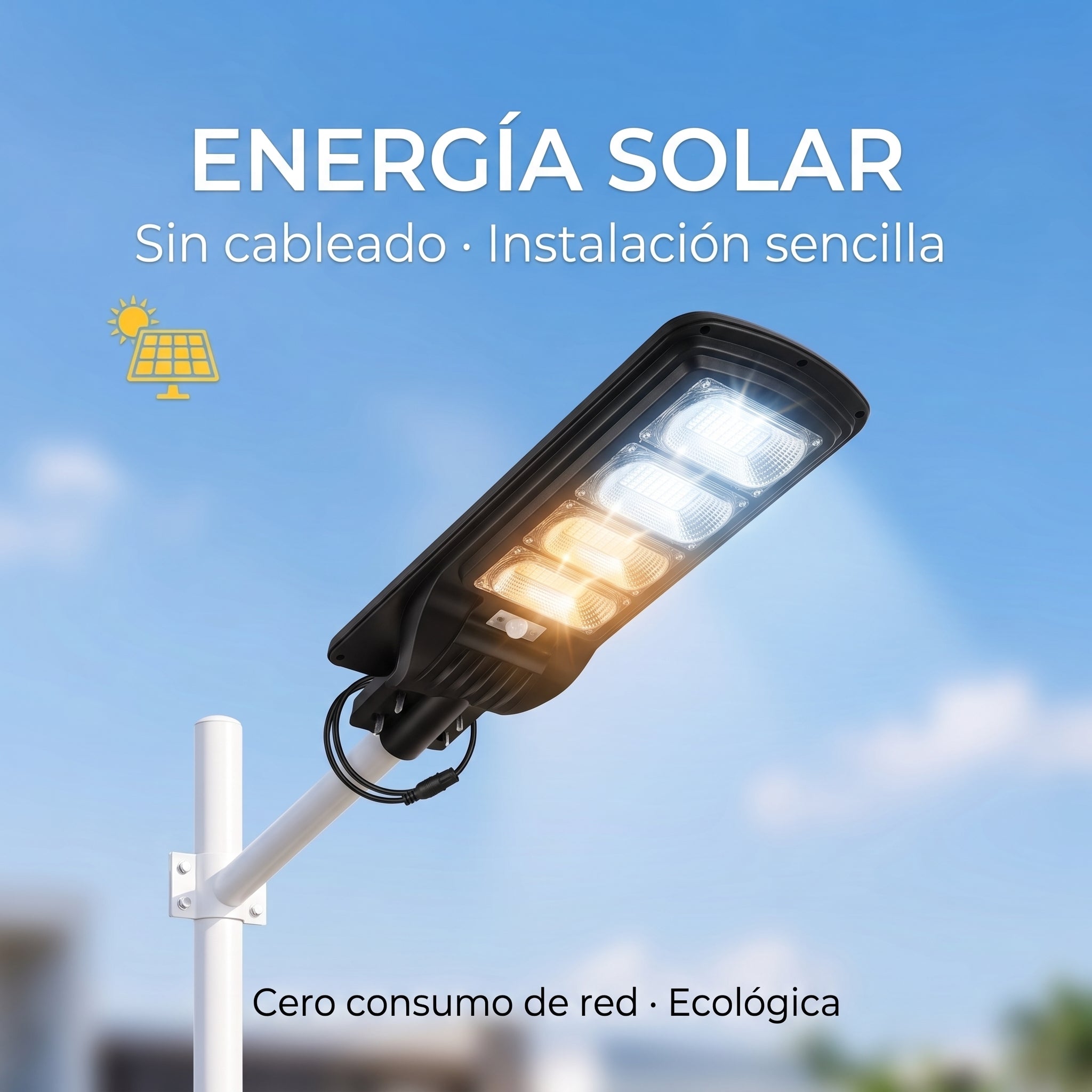 Luminaria Suburbana Alumbrado Solar Moreka MS-E200W - Imagen 3