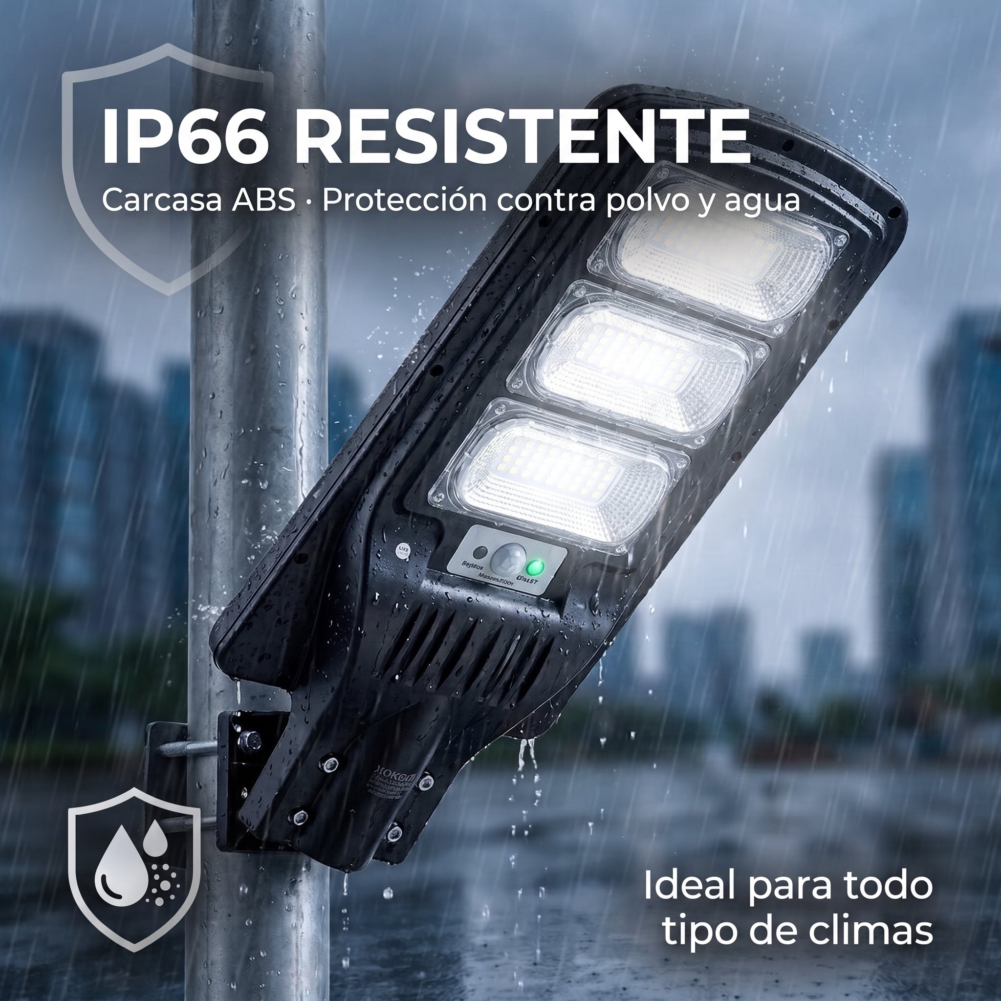 Luminaria Suburbana Alumbrado Solar Moreka MS-E200W - Imagen 4
