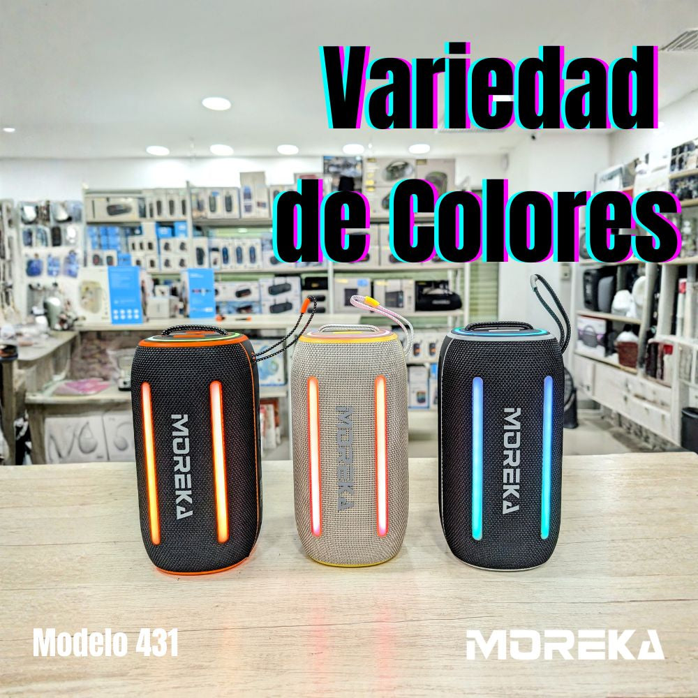 Bocina Moreka 431 25W 2400mAh 4-5 hrs de bateria Bluetooth IPX6 - Imagen 3