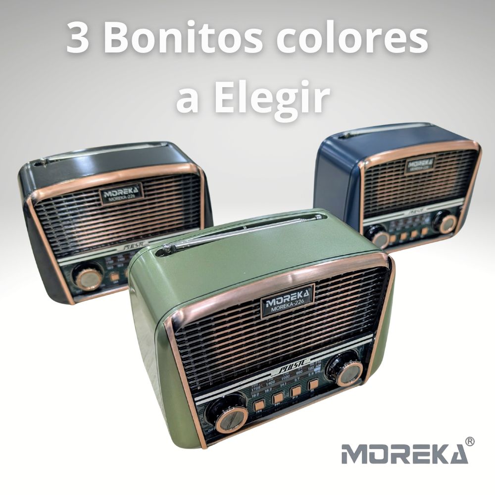 Radio AM/FM/SW Solar Bluetooth, TF Card, Radio FM, USB Moreka 226 - Imagen 4