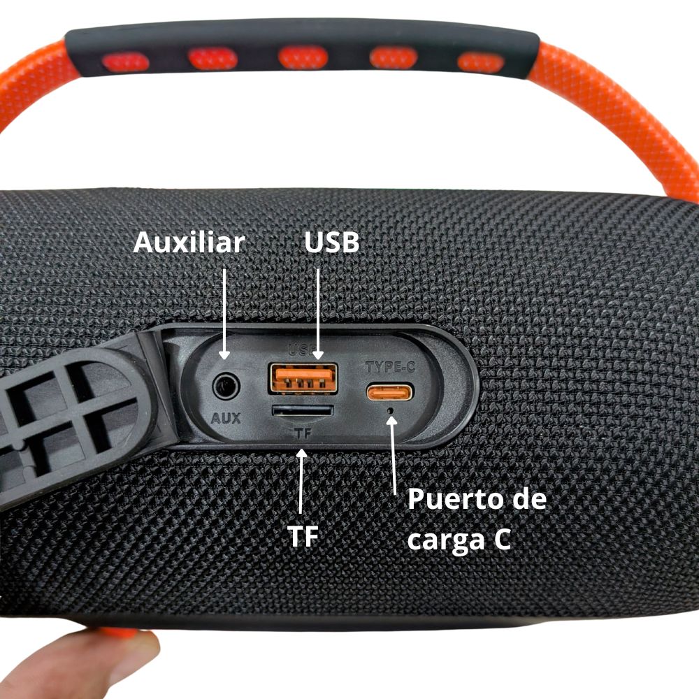 Bocina Moreka 432 25W 3600mAh 4-5 hrs de bateria Bluetooth RGB IPX6 - Imagen 5