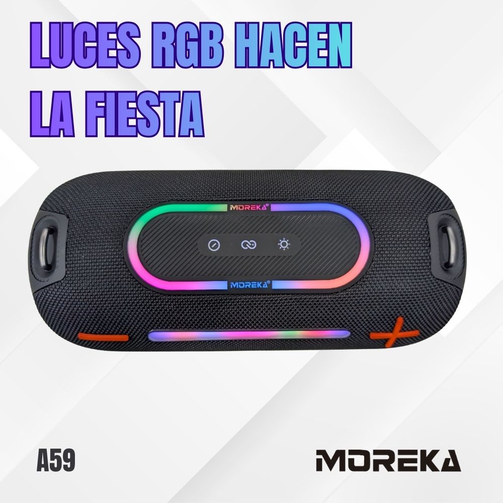Bocina Moreka A59 50W 8000mAh 5-6 hrs de bateria Bluetooth - Imagen 4