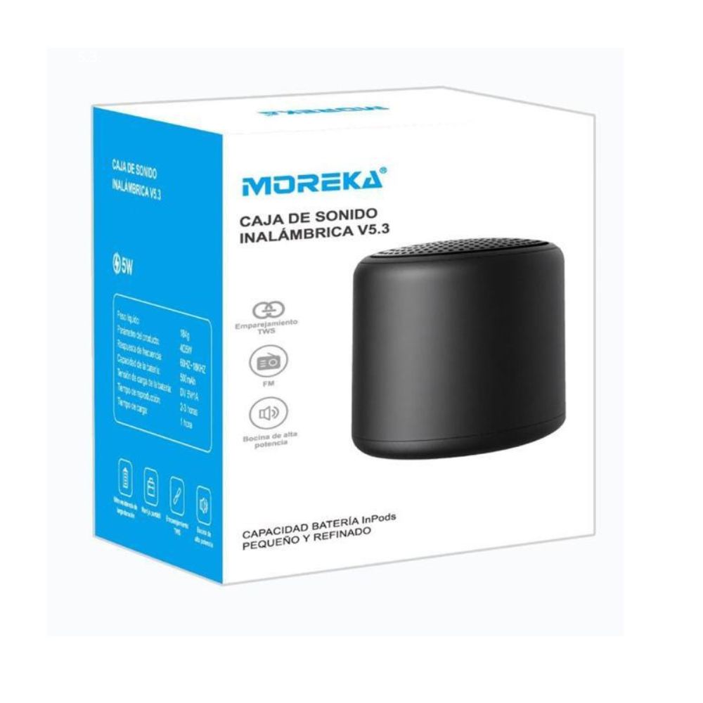 Mini Bocina Moreka 5W 500mAh Bluetooth recargable, USB TWS 435 - Imagen 7