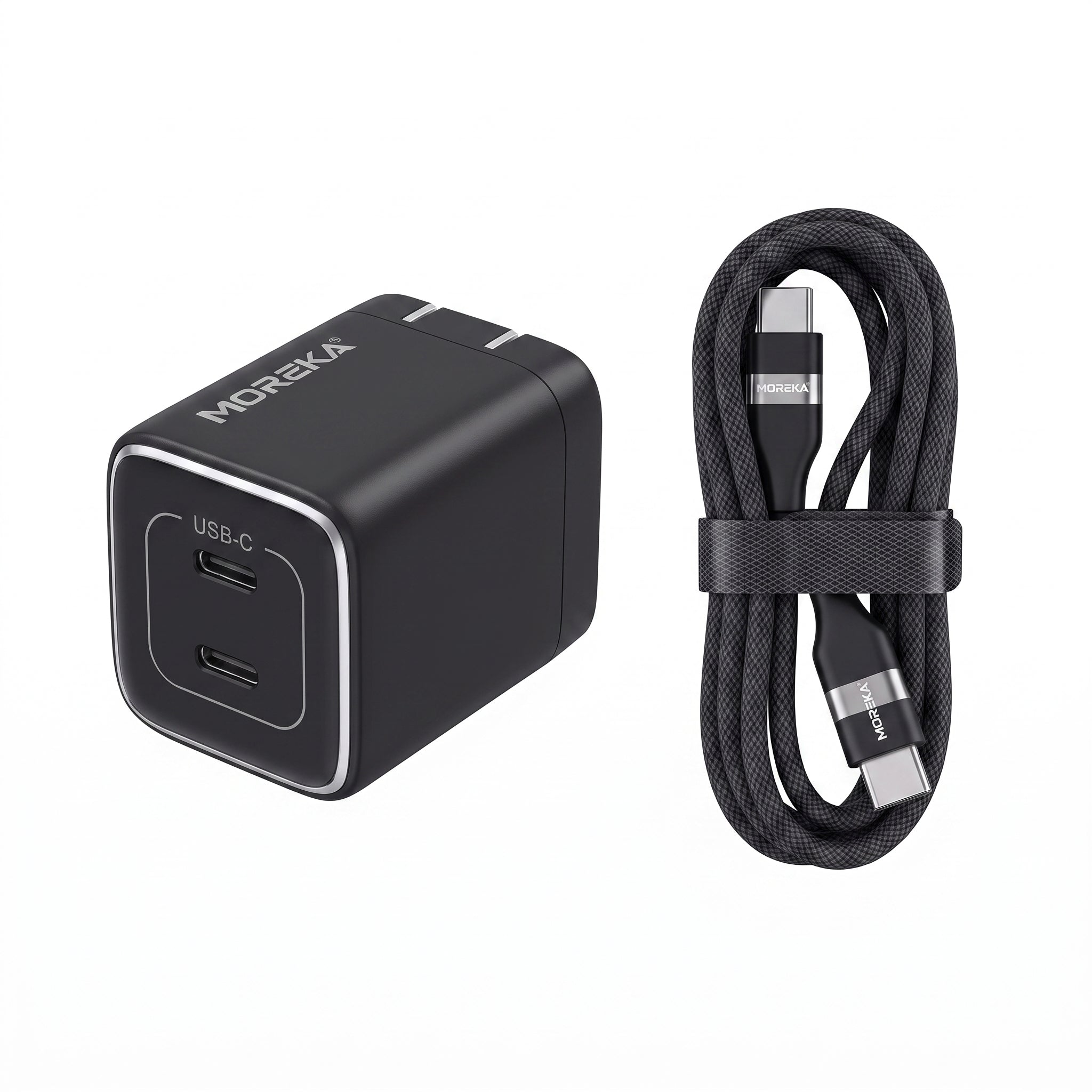 Cargador Rápido Turbo GaN Moreka DHJ40 40W Doble USB-C Tipo-C - Imagen 11