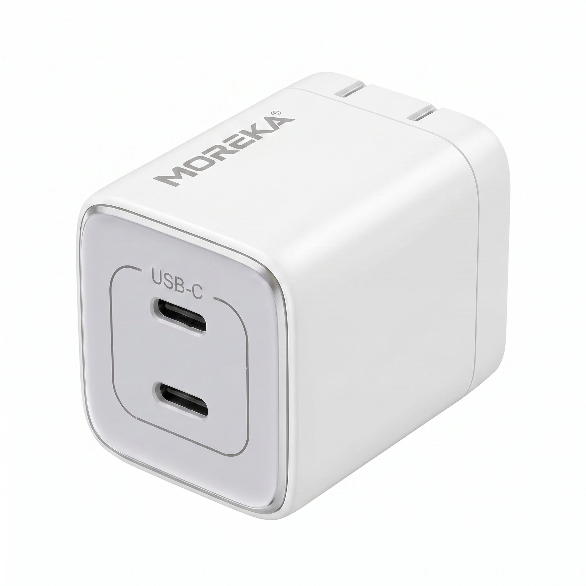 Cargador Rápido GaN Moreka DHJ40 40W con Doble USB-C y Cable Tipo-C - Imagen 9