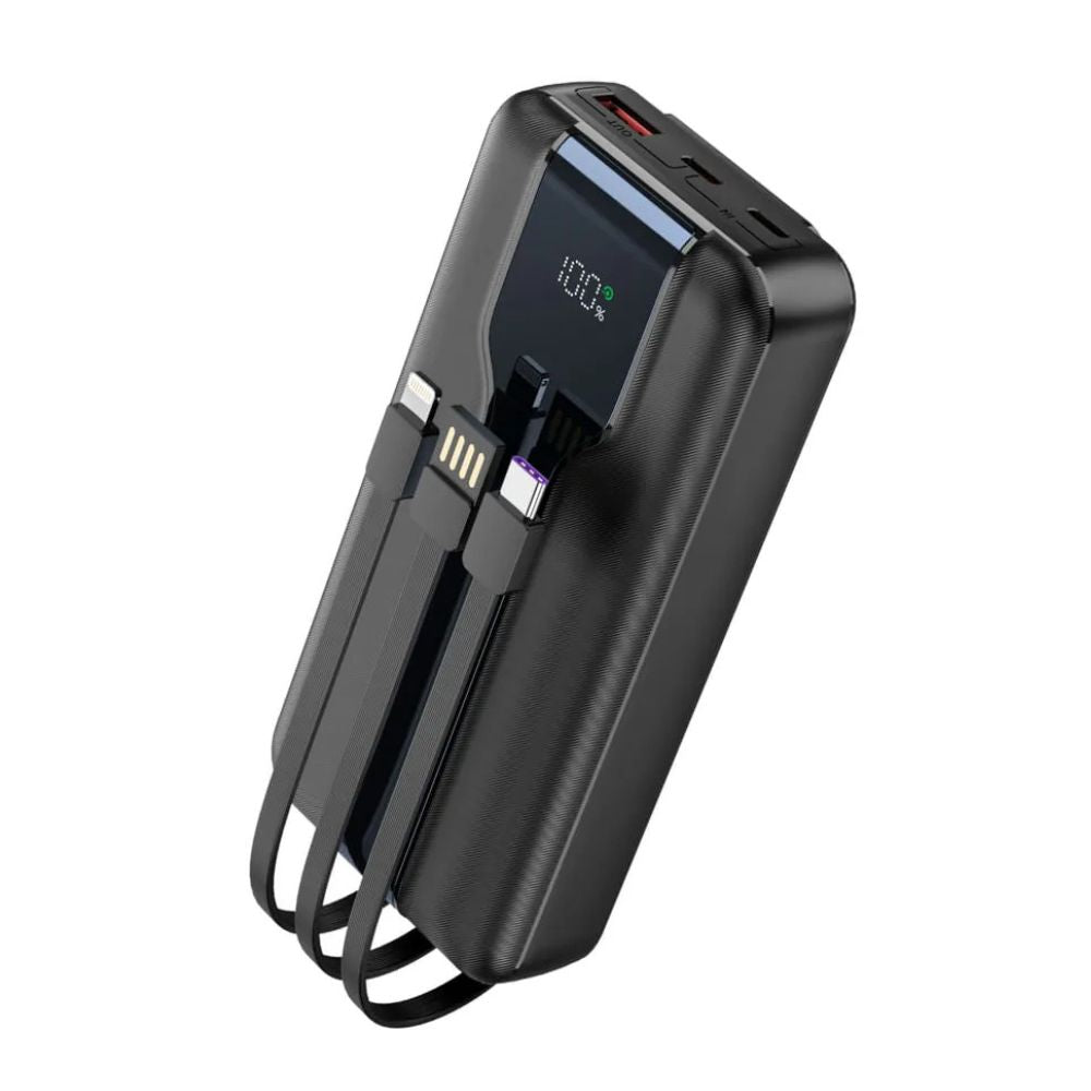 Power Bank Moreka K098 20000mAh 22.5W Cables C Lightning V8 - Imagen 1