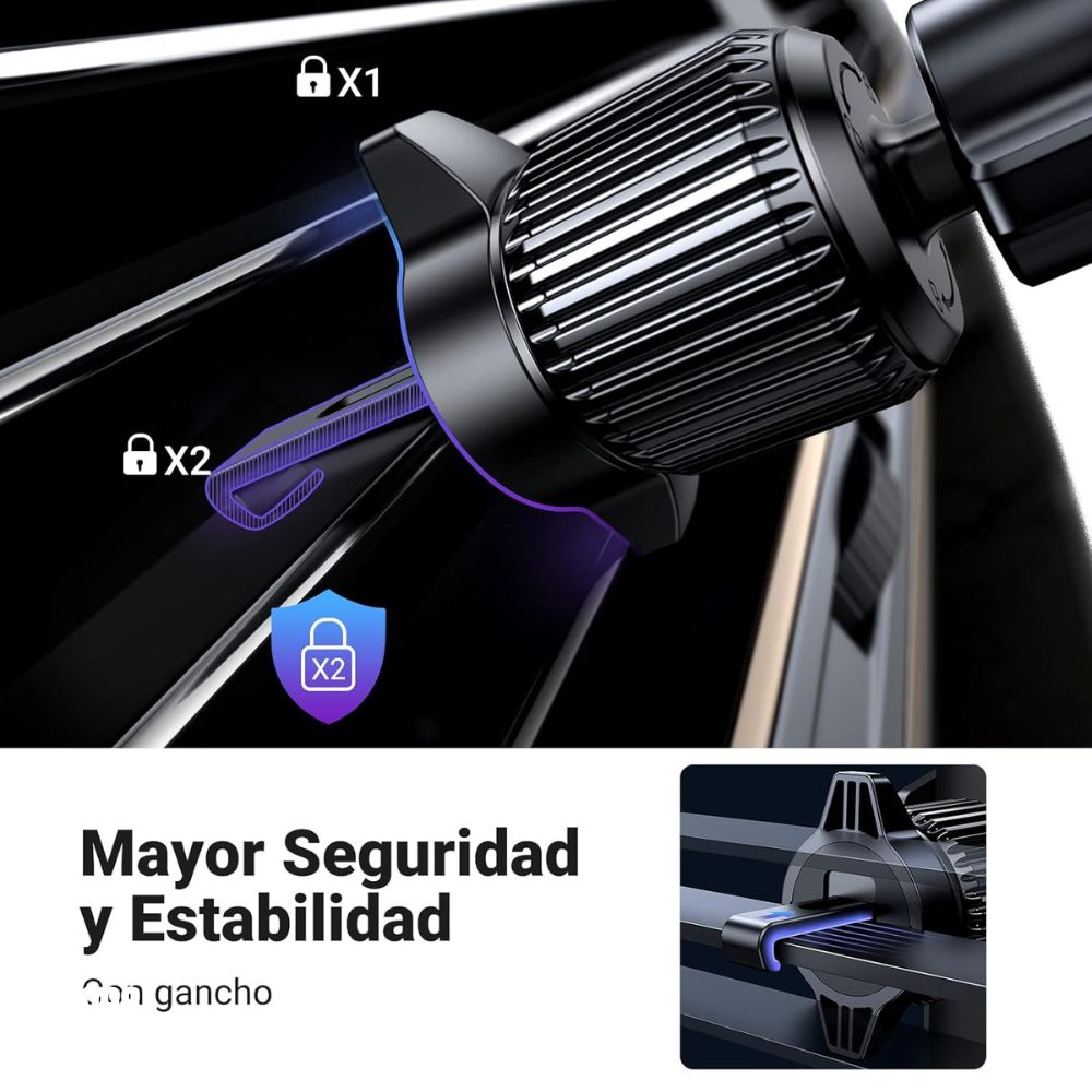 Soporte Automóvil Rendija Ventilación Rotación 360° Moreka Modelo ZJ-012 - Imagen 4