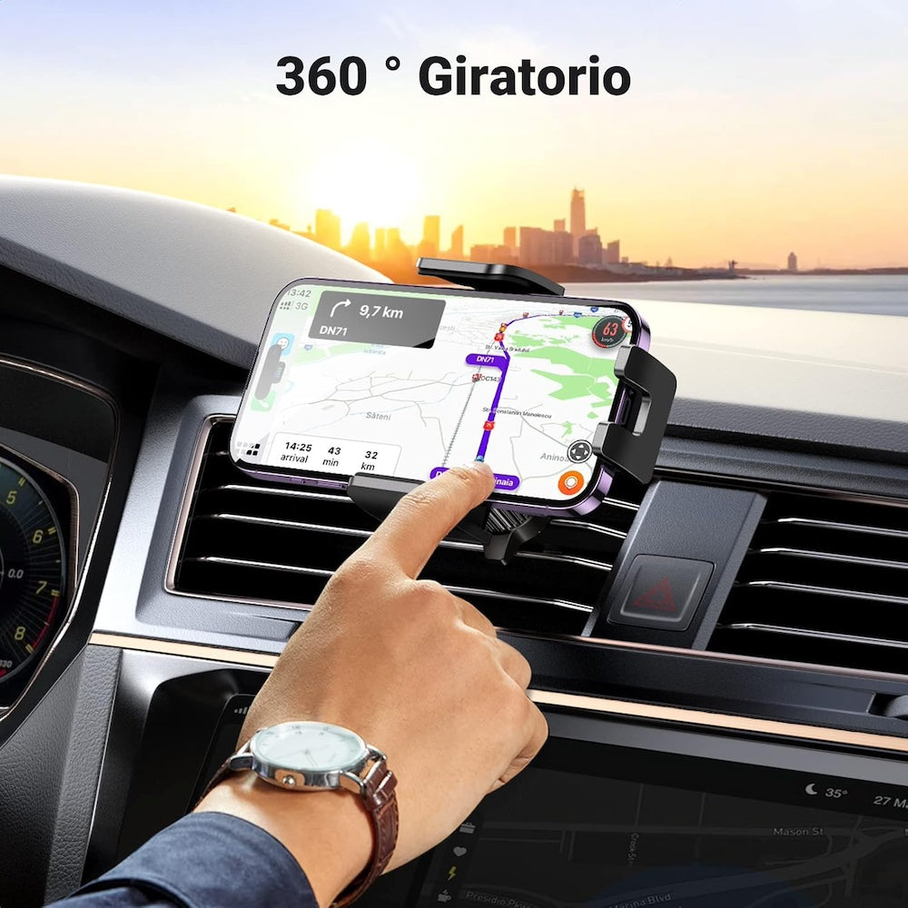 Soporte Automóvil Rendija Ventilación Rotación 360° Moreka Modelo ZJ-012 - Imagen 6