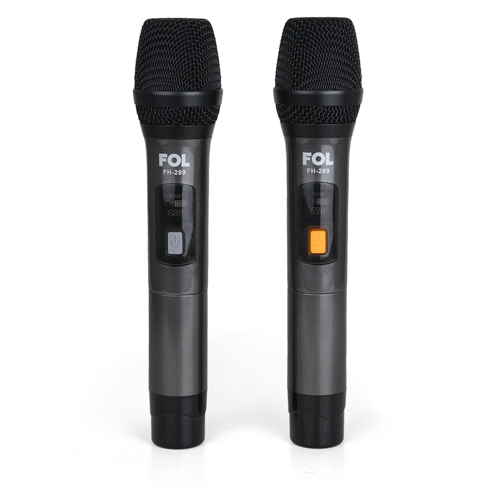 Paquete de dos Micrófonos Inalámbricos con Transmisor conector 6.3mm FOL FH-289 - Imagen 6