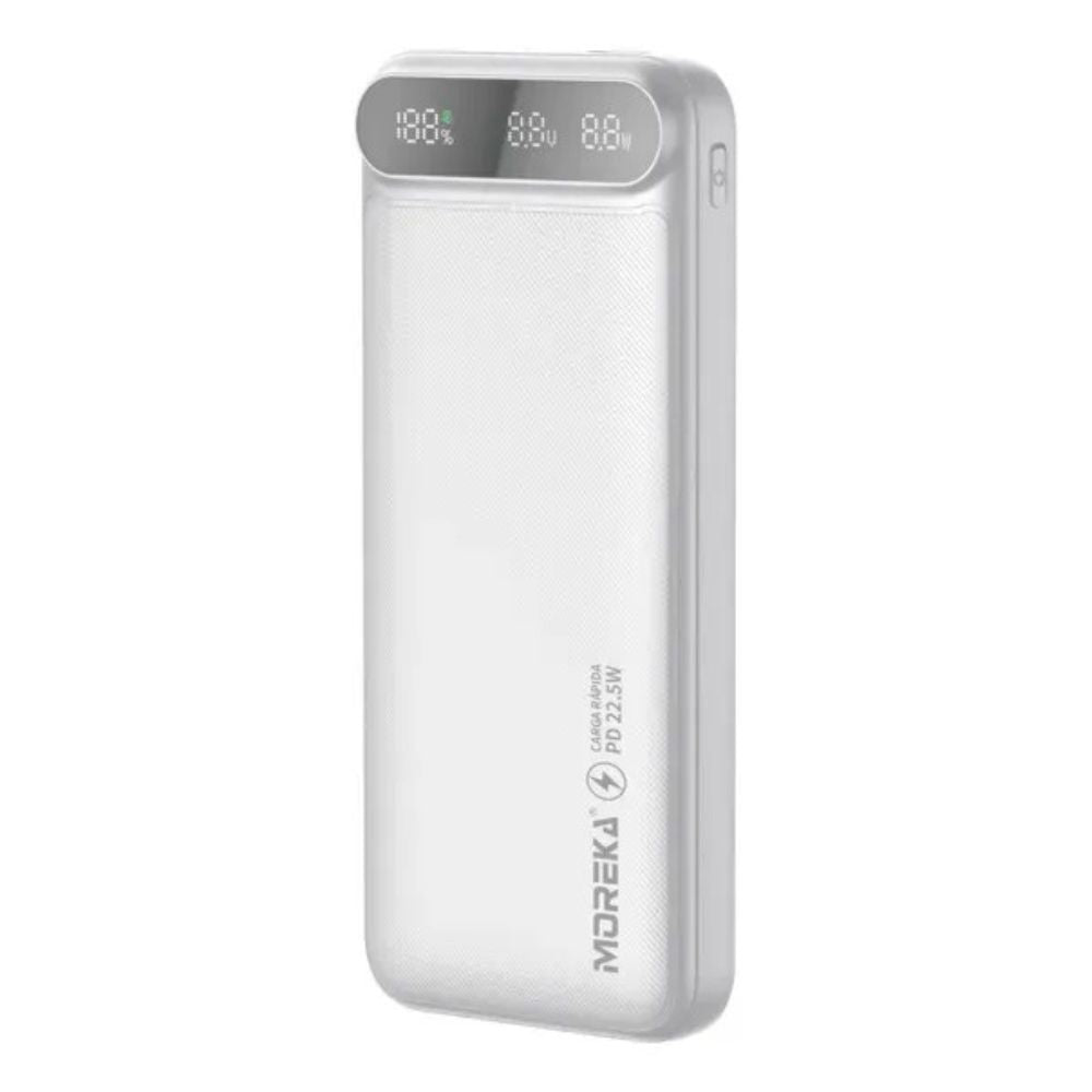 Power Bank Moreka K093 10000mAh con 3 Cables Integrados (1 x Type-C Entrada y Salida + 1 x Cable para iPhone + 1 x USB) Pantalla LED Digital Carga Inteligente - Imagen 6